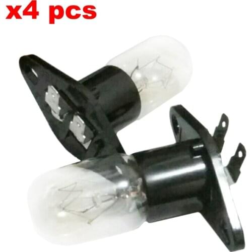 4Pcs/Lot New Oven Light Microwave Oven Global Light Lamp Bulb Base Design 220V - 250V 2A 20W Replacement Universal