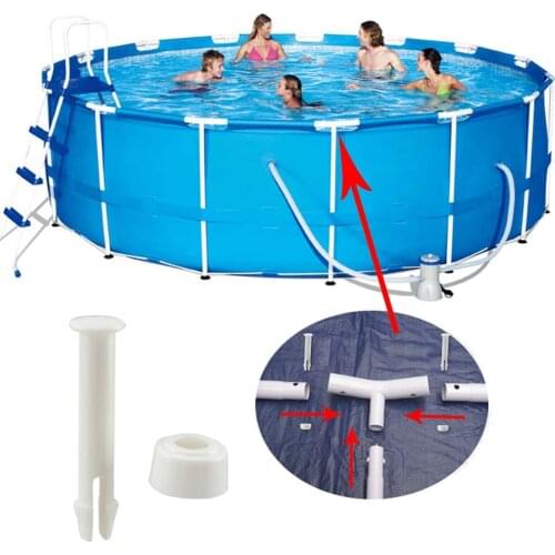Swimming Pool Accessories Bolt Plug Cap Nail Plastic Pool Joint Pin 24pcs Ground Rectangular Round Frame
