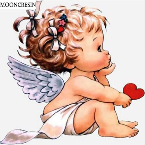 Diy Diamond Embroidery Cross Stitch Angel Girl 5D Diamond Painting Full Square Rhinestone Mosaic Picture By Number Decor Home