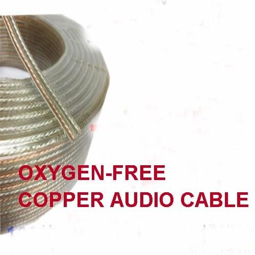 Free shipping 10M Oxygen-free copper audio cable 400 Core 500 CORe 600 CORE Gold silver speaker PVC wire