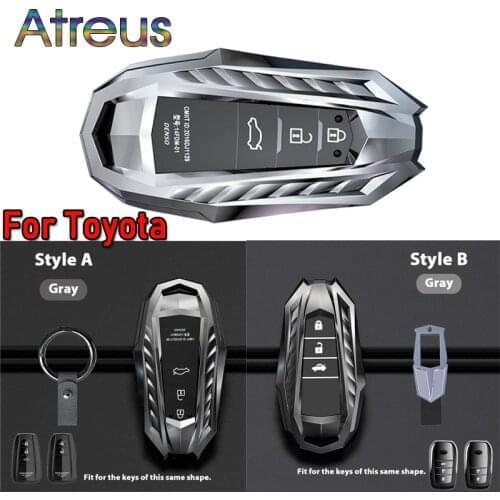 Zinc Alloy Car Key Case Cover For Toyota Camry CHR Corolla RAV4 Avalon Land Cruiser Prado Prius C-HR 2018 2019 2020 2021 2017