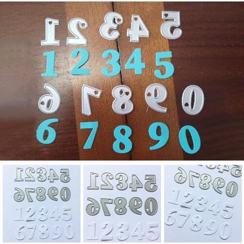 Numbers Metal Cutting Dies Stencil Set DIY Scrapbooking Album Stamp Paper Card Embossing Crafts Decor Drop Shipping