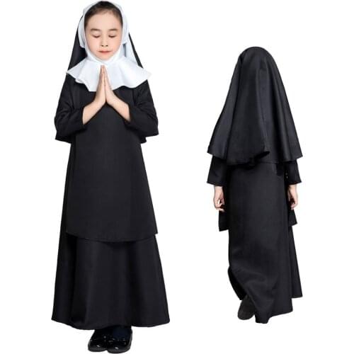 Nun Children Cosplay Fancy Dress Cosplay Outfit Carnival Costume SM1894