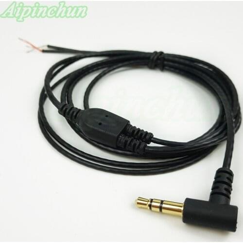 3.5mm L Bending Jack DIY OFC Wire Core Soft TPE Anti-Hard Earphone Cable Repair Replacement for Headset
