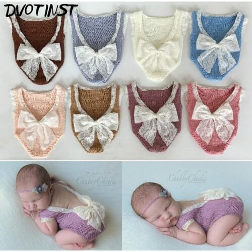 Baby Photography Props Crochet Knitted Newborn Lace Bodysuit Clothes Romper Fotografia Accessories Infantil Studio Shoot Photo