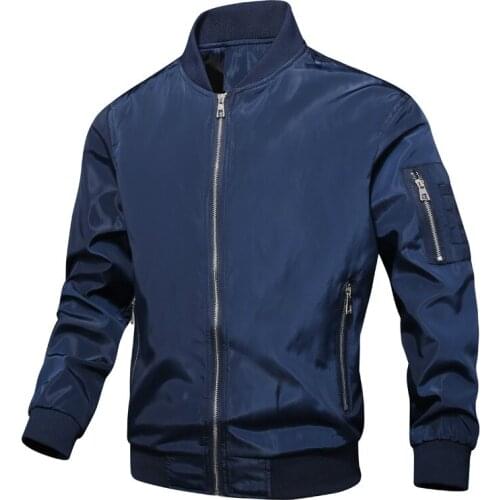 New Autumn Mens Jacket Casual Slim Fit Mens Thin Jacket Baseball Collar Large Size Coat Male High Quality MT056