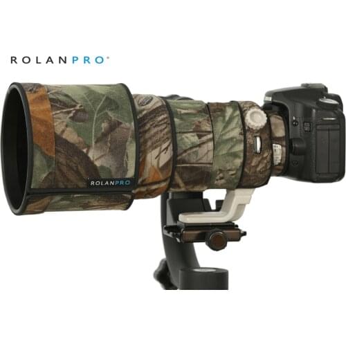 ROLANPRO Lens Camouflage Coat Rain Cover for Canon EF 200mm F/2 L IS USM Lens Protective Sleeve Guns Case Lens Bag Foto Bag