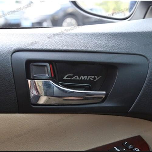 Lsrtw2017 car interior door bowl trims sticker for toyota camry 2013 2014 2015 2016 2017 2018 XV50 interior accessories SE USA