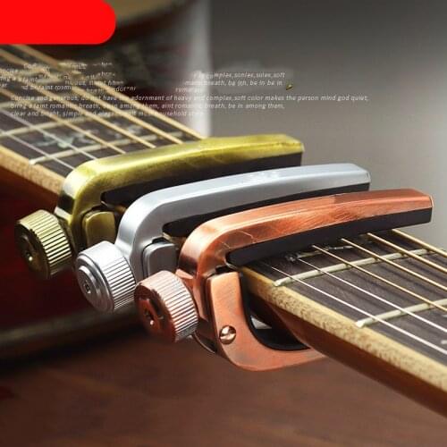 Guitar Capo Bass Violin Ukulele Capotraste 3 Colors Metal Guitar Capos Electric Acoustic Single-handed Tune Clamp Trigger Capo