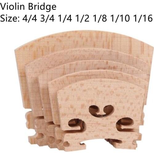 Violin Code Bridge Maple Full Size 4/4 3/4 1/4 1/2 1/8 1/10 1/16 Replacements New Fitted High Quality String Accessory Part