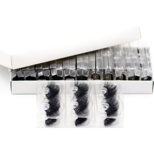 Real Mink 25mm Lashes In Bulk Wholesale Cruelty Free 10/20/30 Pairs Lot Fluffy Long 25mm False Eyelashes for Makeup