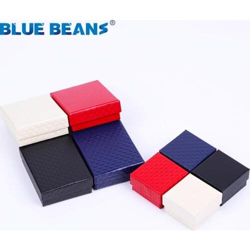 New 1pc Square jewelry organizer box Engagement Ring For Earrings Necklace Bracelet Display Gift Box Holder Black red white navy