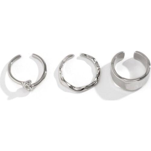 POTCET Unisex Can Open Ring Geometric Fashion Retro Hip Hop Personality Party Jewelry