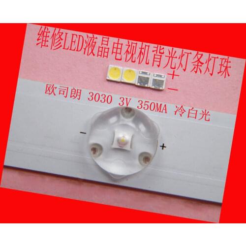 200piece/lot FOR repair Hisense Phillips LCD TV LED backlight Article lamp SMD LEDs 3V 3030 Cold white light emitting diode