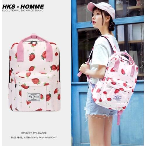 Women Hot Canvas Backpacks Candy Color Waterproof School Bags for Teenagers Girls Laptop Backpacks printing Backpack New 2019