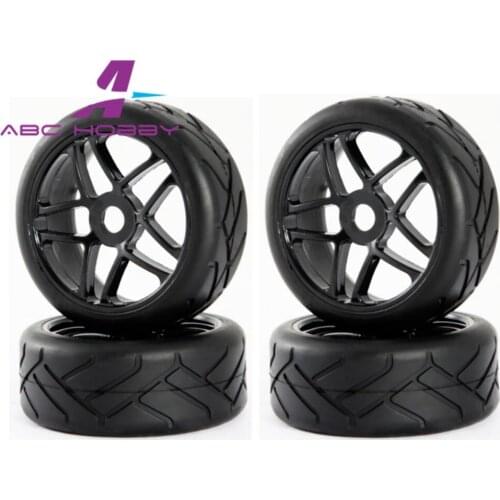 1:8 RC Buggy Off-Road RC Car 4Pcs Tires&black Wheel17mm For HPI Kyosho MP9 Tire Diameter:105mm