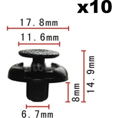 10pcs OEM Nylon For Toyota Fender Liner Push Type Rivet Retainer Clip 7mm hole 53879-60010 Direct push expansion buckle