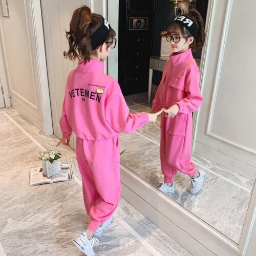 Girls Clothes 2021 Autumn Spring Long Sleeve Shirts +loose Pants Suits Kids Clothes Teen Children Clothing Sets 8 9 10 12 Years
