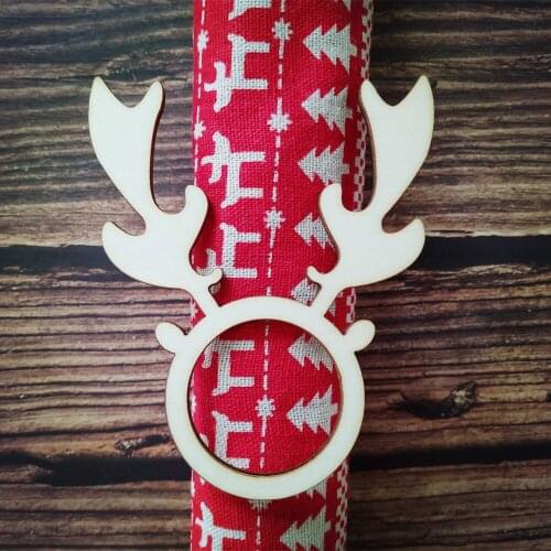 24pcs Cute Stag Deer Napkin Rings Christmas Napkin Holders Christmas Table Decorations
