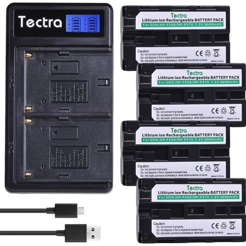 2PC 2600mAh NP-F570 NP-F550 NP F570 F330 F550 Li-ion Battery+LCD Dual Charger for sony NP-F330 NP-F530 NP-F570 NP-F730 NP-F750