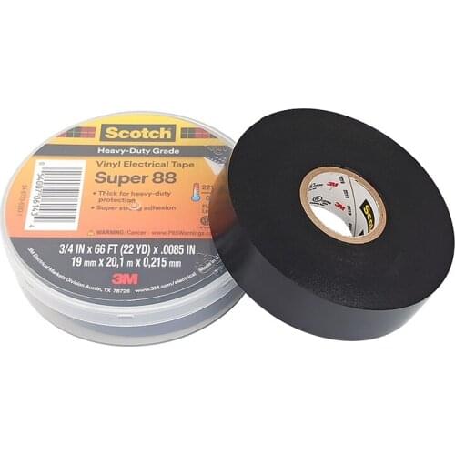 3M Scotch 19mm*20.1m High Resistance Durable PVC Electrical Tape Super 88