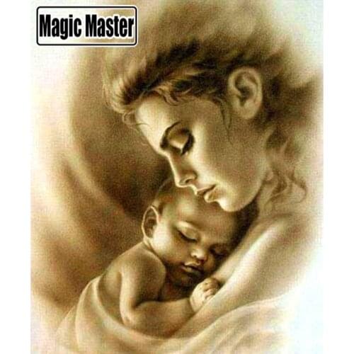 5D DIY Diamond Painting Full Square/Round Drill "Mother and child" 3D Embroidery Cross Stitch gift Home Decor