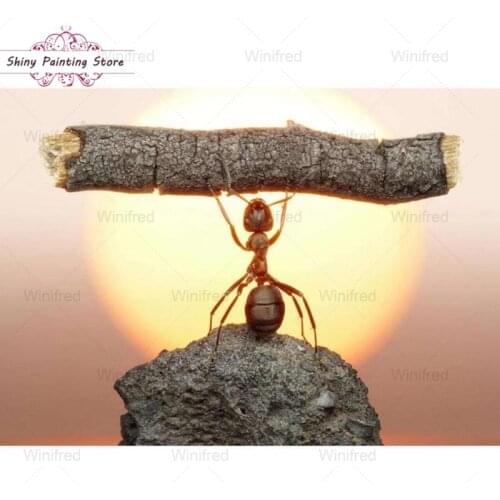 5D DIY Diamond Embroidery Strong Ant Weightlifting Diamond Painting Creative mosaic Picture Rhinestone Handmade Home Decor Mural