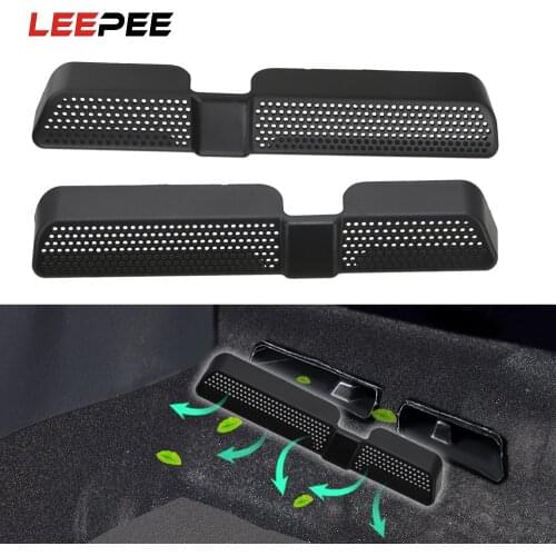 LEEPEE 2PCS/Set Dustproof ABS Car Air Outlet Cover Back Seat Under Ventilation Car Vent Cover For Skoda Kodiaq 2016 2017 2018