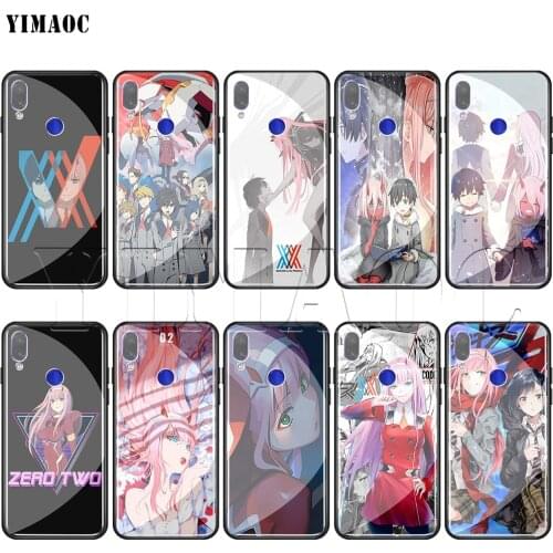 YIMAOC Darling in the Franxx Tempered Glass Case for xiaomi redmi note 4X 5 6 7 Pro 6A 8 9 A1 A2 Pocophone F1