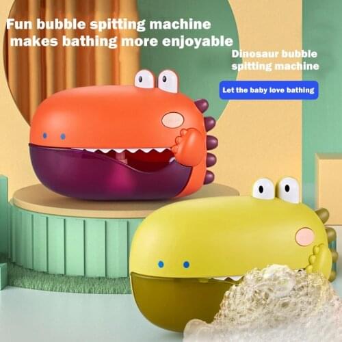 Kids Bathing Electric Little Dinosaur Bubble Machine Children Shower Automatic Bubble Toys Bathroom Swimming Pool Games Unisex