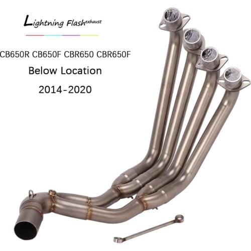 For Honda CBR650R CBR650F CB650R CB650F 2014-2020 Motorcycle Exhaust Pipe Header Middle Link Pipe Slip On 51mm Mufflers