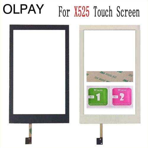 For Philips Xenium X525 Touch Screen Digitizer Front Glass Panel Sensor Black color Free Adhesive+Wipes