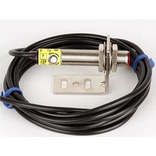 M12 laser diffuse reflection photoelectric switch visible light sensor TB12J-D15N1 infrared induction switch 15CM adjustable NPN