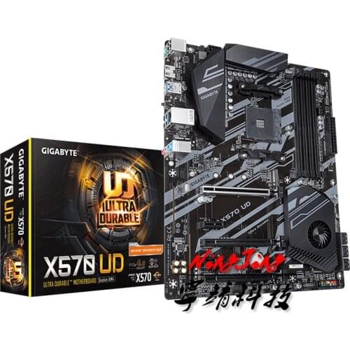 Gigabyte GA X570 UD ATX AMD X570 DDR4 4000(OC) MHz,M.2,SATA 6Gbps,USB3.2,128G,best can support R9 CPU Socket AM4