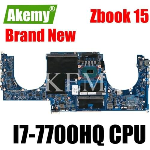 High quality For Zbook 15 G4 Laptop motherboard 921047-601 CPW50 LA-E161P WIth SR32Q I7-7700HQ CPU 100% full Tested