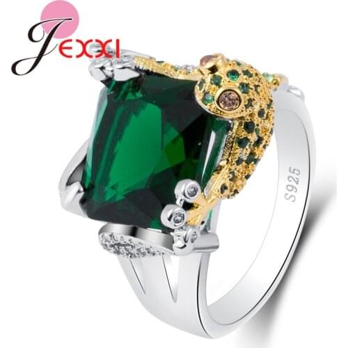 Romantic Square Shape Rings For Beautiful Women Lovers Pretty Engagement Accessories Gifts 925 Sterling Silver Jewelry