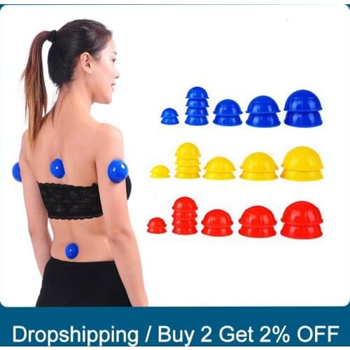 Hot Vacuum Body Cupping Cups Anti Cellulite Neck Back Massager Health Care Suction Moisture Absorber Muscle Therapy Cupping Set