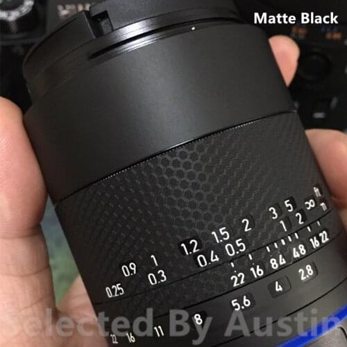 Premium Lens Skin Matte Black For Sony Prime Lens Decal Protector Anti-scratch Wrap Film Sticker Cover