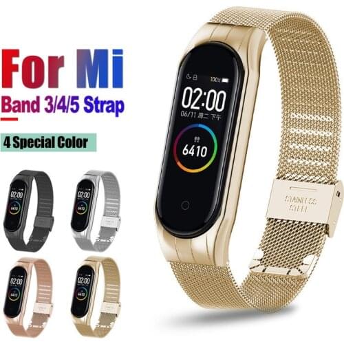 Mi band 6 5 4 3 Metal Strap Bracelet for Xiaomi Mi Band 3 4 5 Screwless Mi Band 6 5 bracelet MiBand Wrist band smart Band4 Steel
