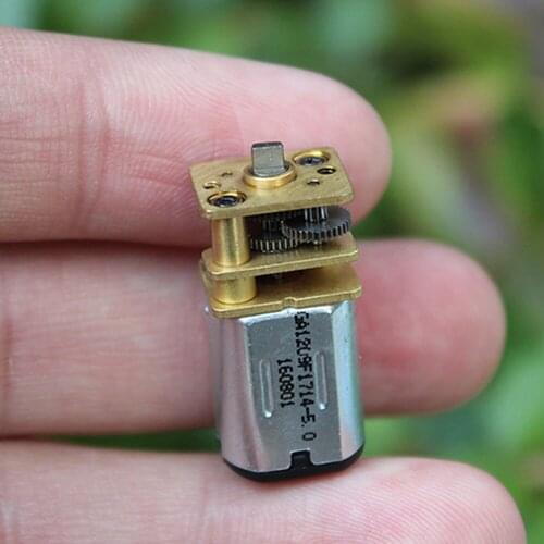 DC 3V 3.7V 5V 76RPM Slow Speed Micro Precision N20 Gear Motor 1:298 Miniature All Metal Gear Reducer for Mini Smart Robot Lock