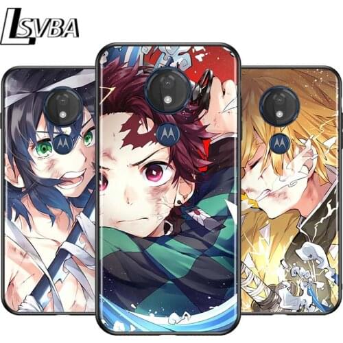 Hot Anime Demon Slayer for Motorola G9 G8 G E7 E6 One Play Marco Hyper Fusion Stylus Power Edge Plus Black Phone Case