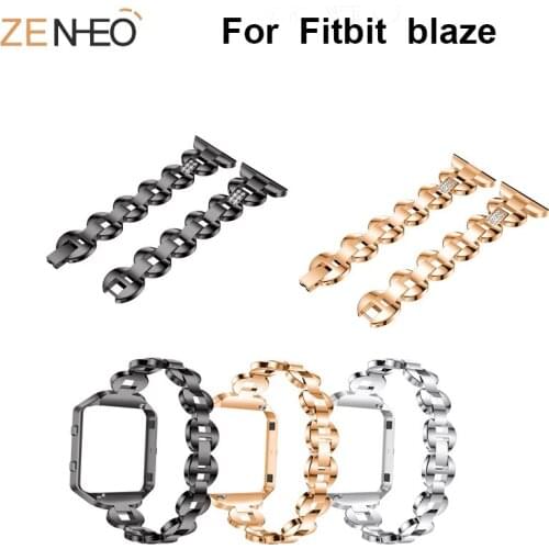 Luxury Bling Rhinestone Watchband For Fitbit Blaze Smart Watch Band replace Metal Wristband Strap For Fitbit Blaze New Bracelet