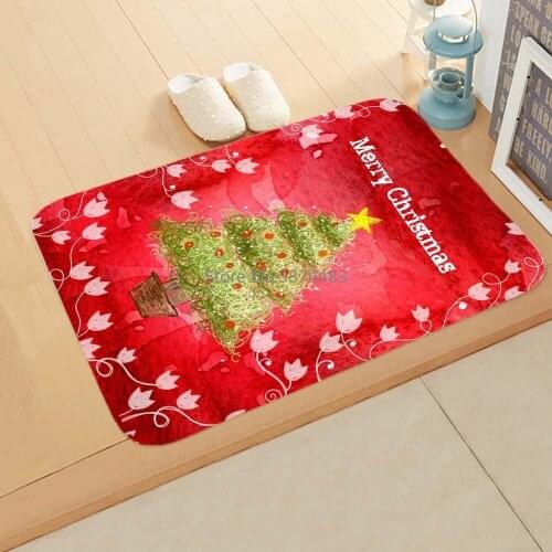 Christmas Floor Mat Door Mat Kitchen Bathroom Absorbent Foot Mat Bathroom Non-slip Mat