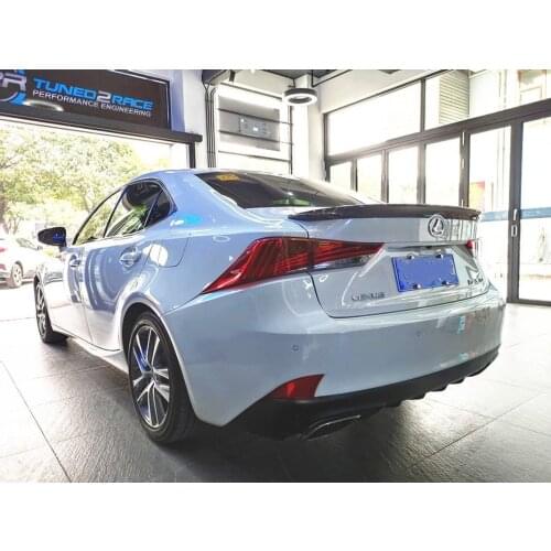 Use For Lexus Is Series 2013-2017 Year Spoiler ABS Plastic Carbon Fiber Look Rear Trunk Wing Car Body Kit Accessories