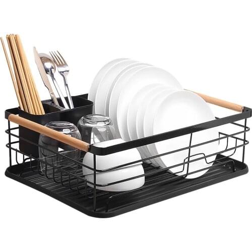 Dish Drying Rack Kitchen Storage Holder Drainer Dinnerware Storage Drainer Plate Holder Cutlery Storage Shelf Sink Accessories