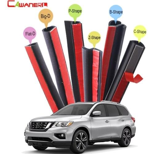 Cawanerl Full Car Rubber Seal Sealing Strip Kit Seal Edge Trim Weatherstrip Sound Control For Nissan X-Trail Patrol Pathfinder