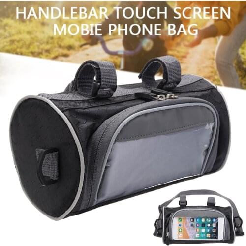 Waterproof Cycling Bike Bicycle Front Frame handlebar Tube Bag Large Capacity Storage Bags For Mobile Phone Touch