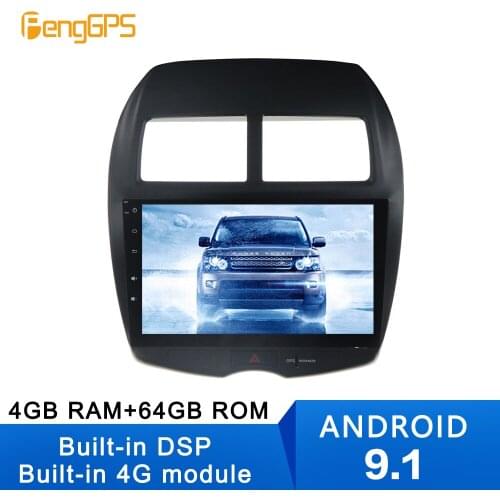 Build DSP 4G modem 2 Din android 9.1 4+64G Car gps multimedia player For Mitsubishi ASX Sport 2010+ Navigation with wifi radio