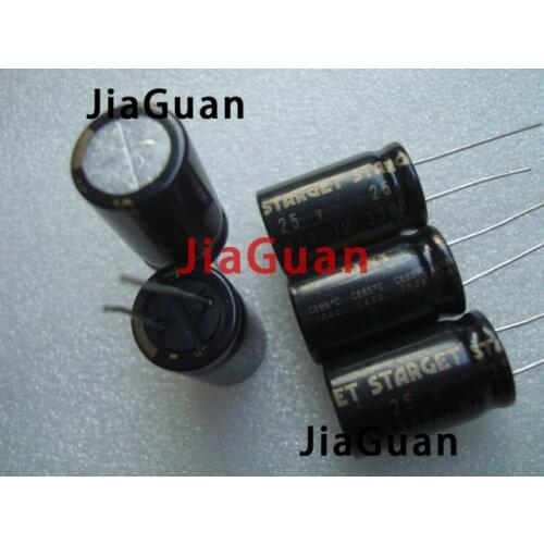 10PCS ELNA STARGET 25V3300UF 16X25MM ROD 3300UF 25V Black Gold 3300uF/25V filter audio electrolytic capacitor 25V 3300UF