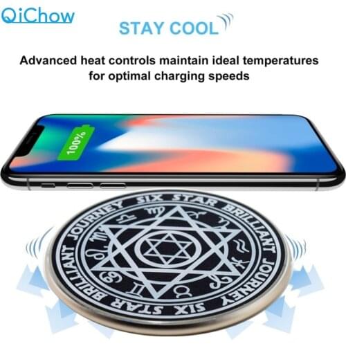 10W Fast Qi Wireless Charger for iPhone X XS XR 8 7 Aluminum Wirless Charger Charging Pad for Samsung Note 9 S8 Carregador